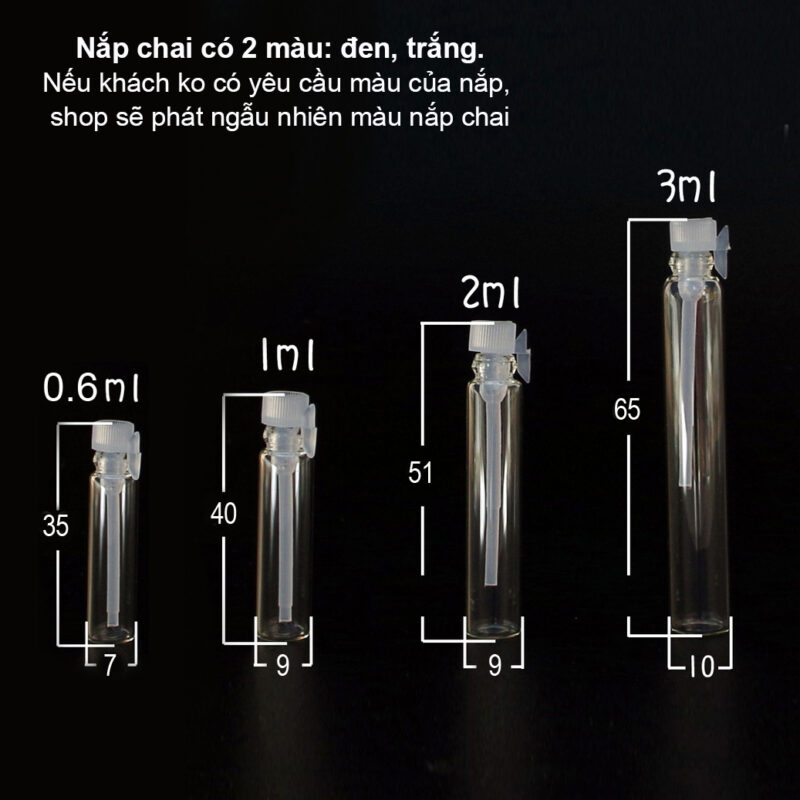 Vỏ chai chiết nước hoa 22 - 2ml dạng chấm