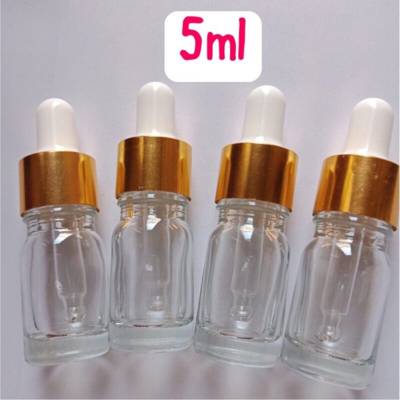 LỌ SERUM THÂN TRONG 5ML 10ML _ KHOEN VÀNG _ MS 311