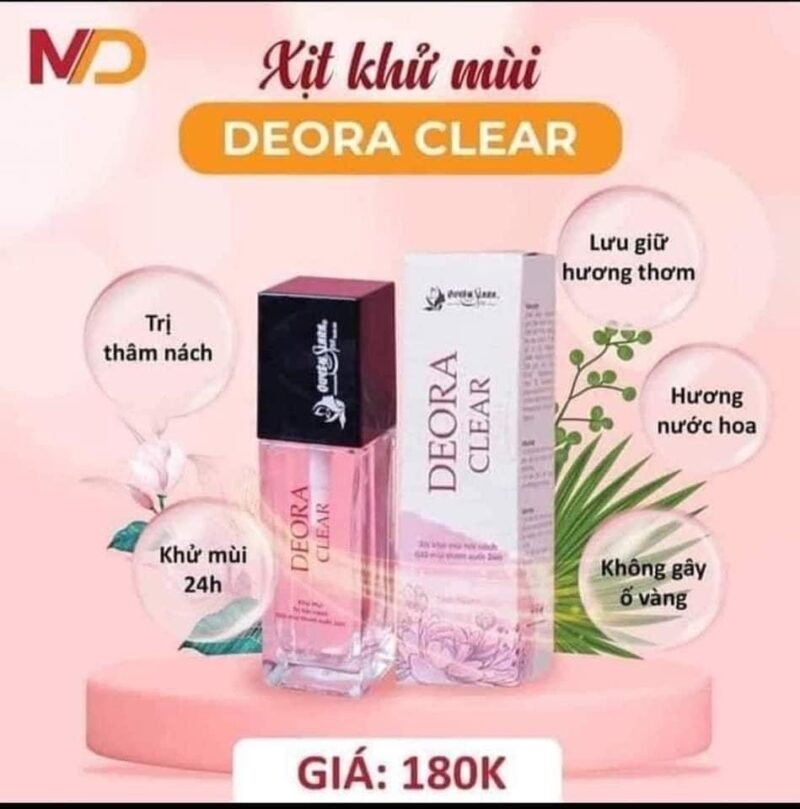 XỊT KHỬ MÙI DEORA CLEAR - Giải pháp cho người hôi nách