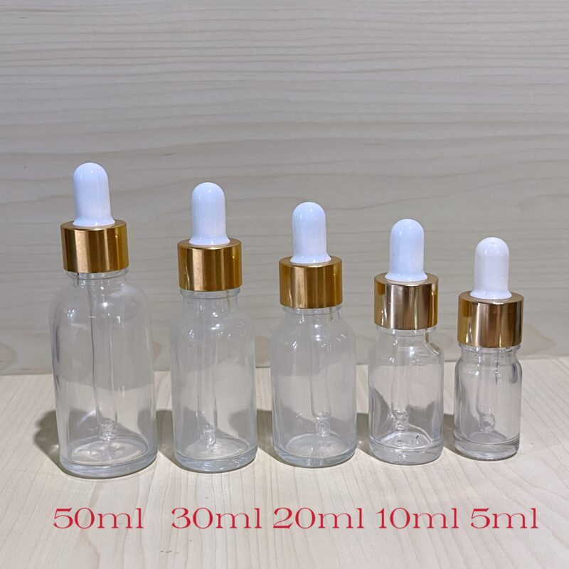 LỌ SERUM THÂN TRONG 20ML 30ML _ KHOEN VÀNG _ MS 311